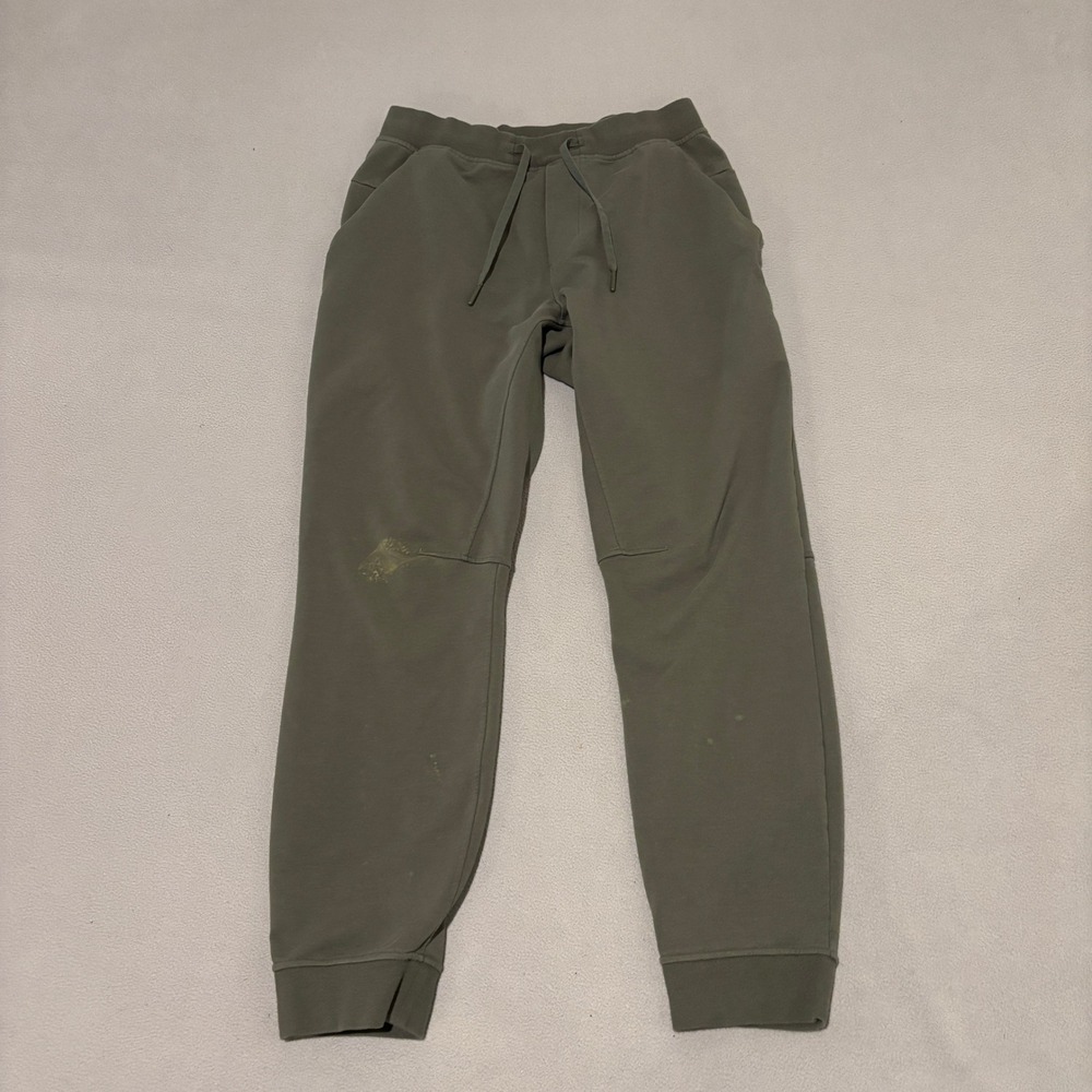 Lululemon Mens City Sweat Joggers Olive Green Slim Fit Pants Medium LM5AJTS